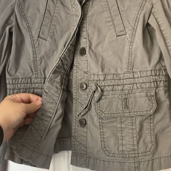 Loft Army Green Anorak Utility Jacket Size XS - Picture 7 of 10